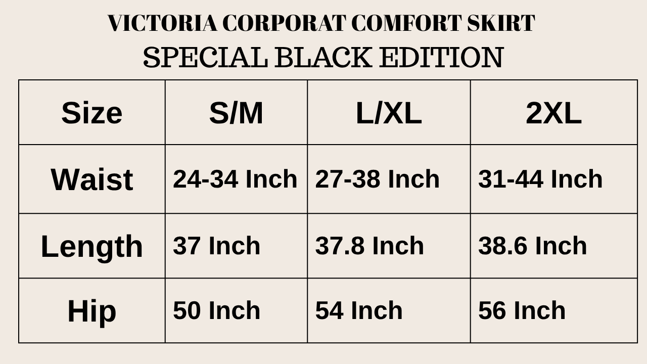 Raffida Victoria Corporate Comfort Skirt SPECIAL BLACK EDITION