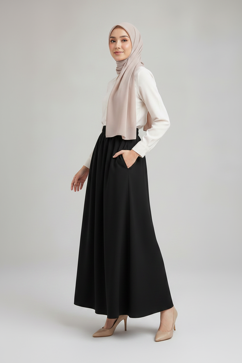 Raffida Victoria Corporate Comfort Skirt SPECIAL BLACK EDITION