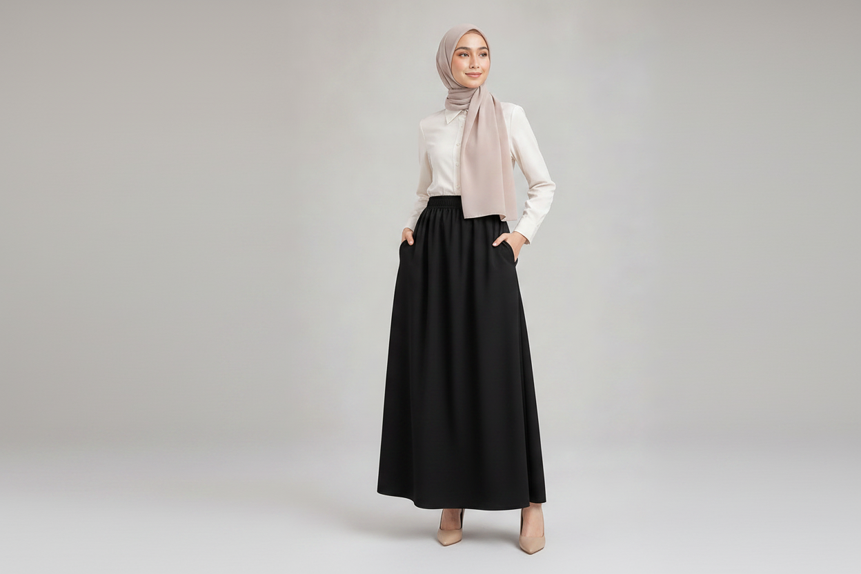 Raffida Victoria Corporate Comfort Skirt SPECIAL BLACK EDITION