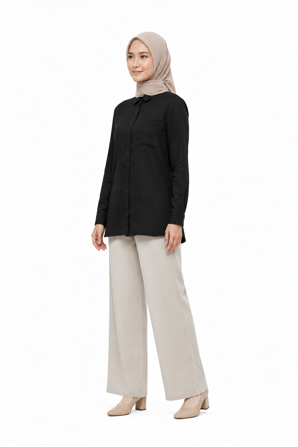 Raffida Jasmine Linen In Black