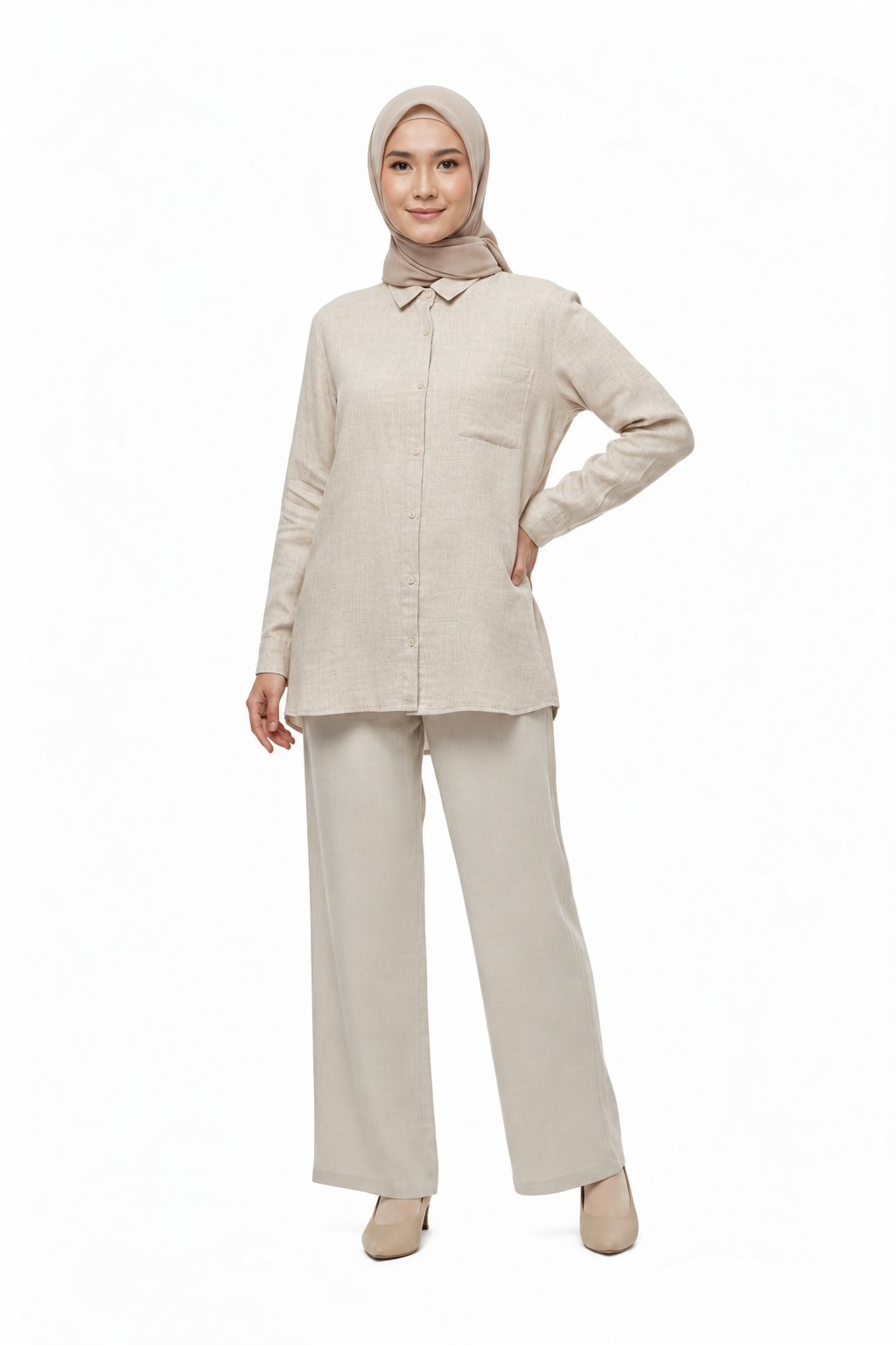 Raffida Jasmine Linen In Oatmeal