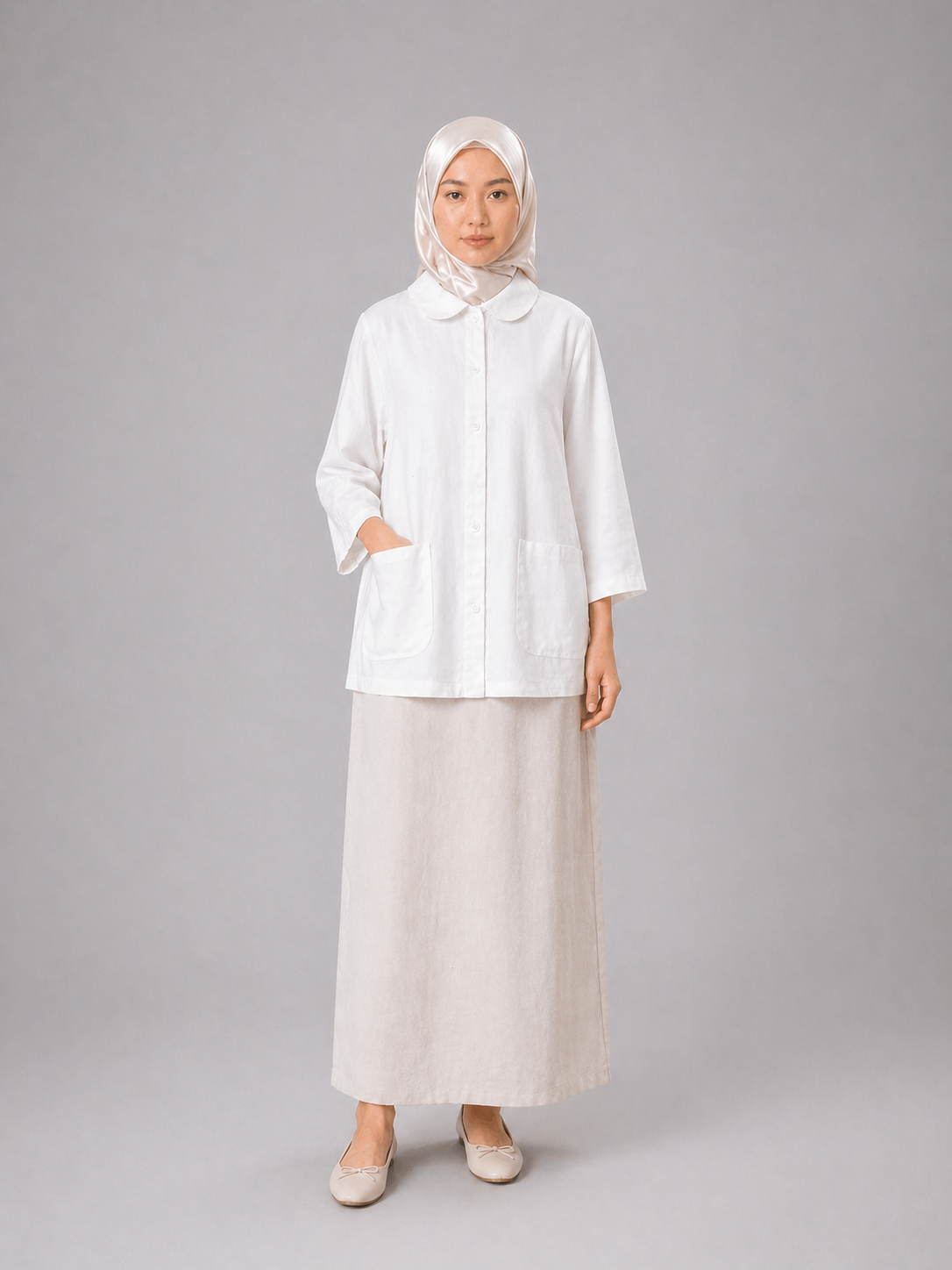 Raffida Misty Linen In Off White