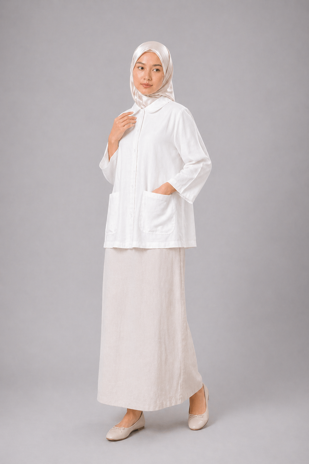 Raffida Misty Linen In Off White