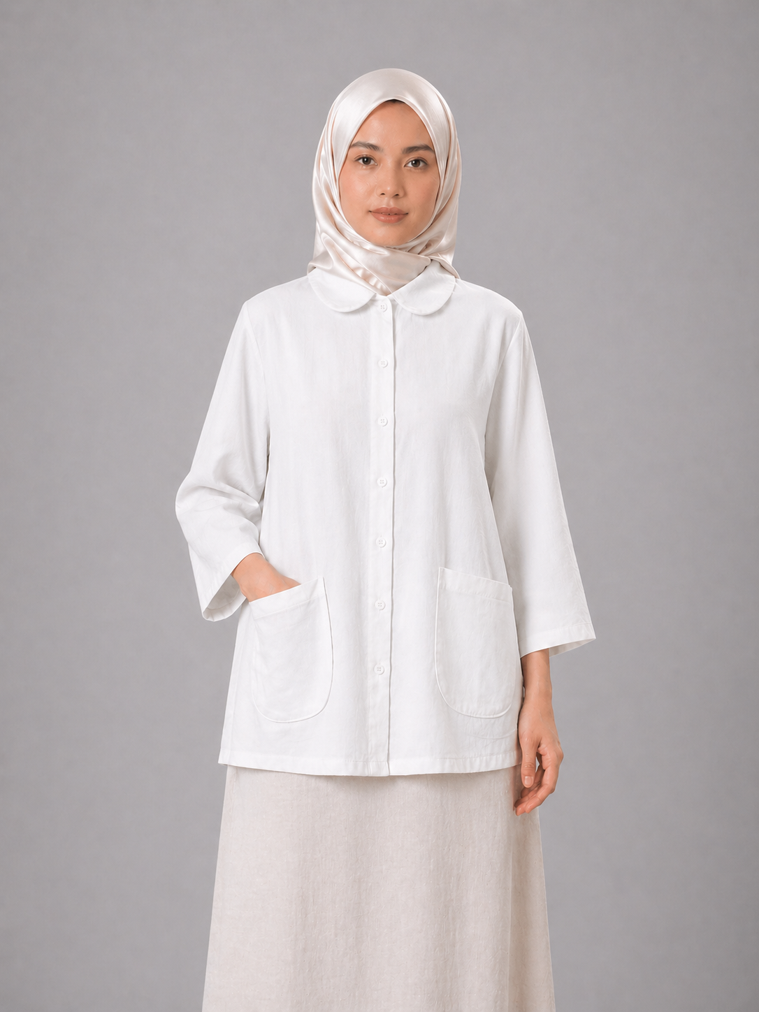 Raffida Misty Linen In Off White