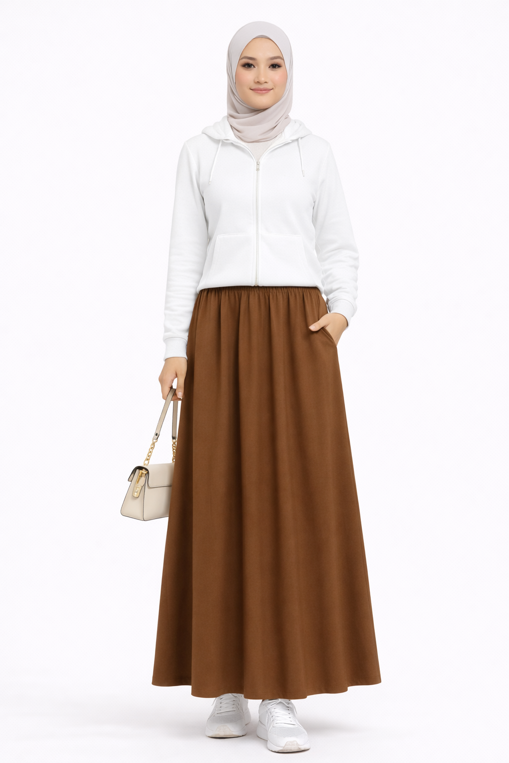 Raffida Serena BriskWalk Skirt In Dark Brown
