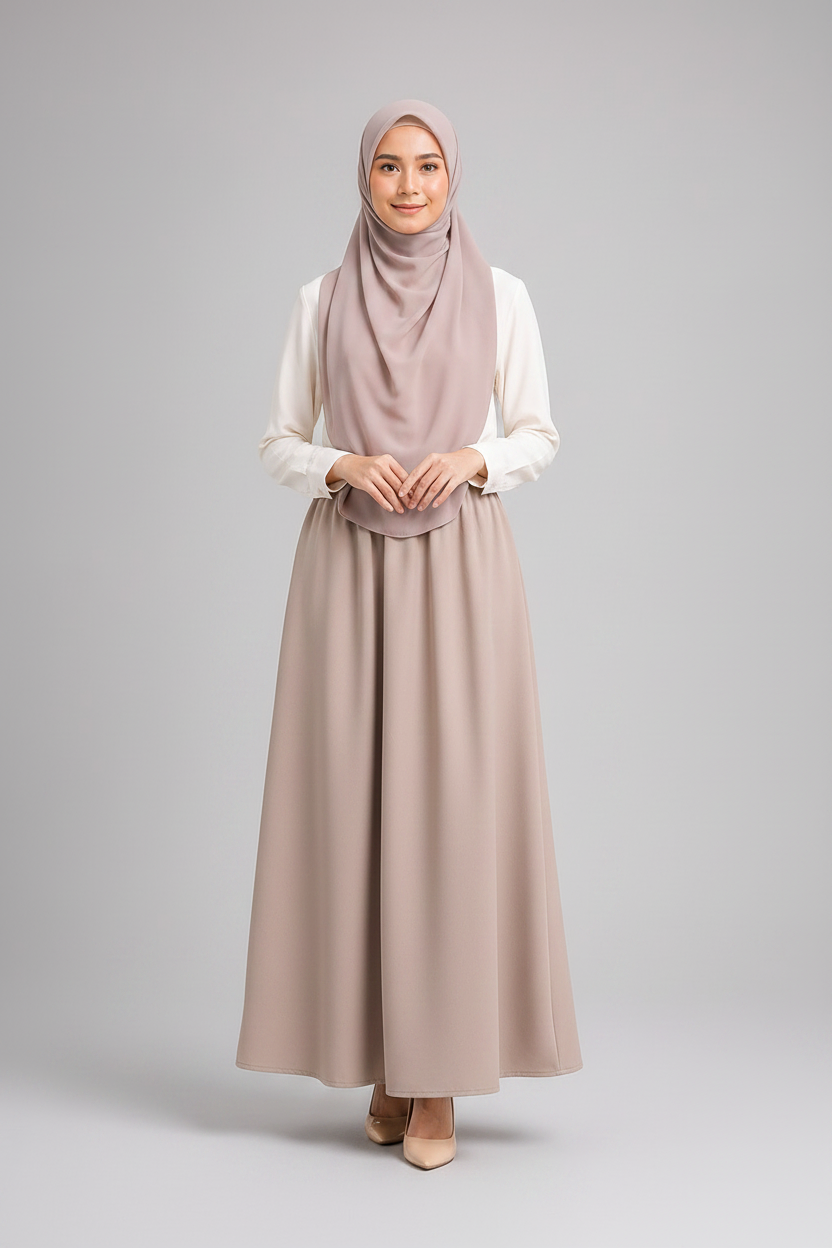 Raffida Victoria Corporate Comfort Skirt In Khaki