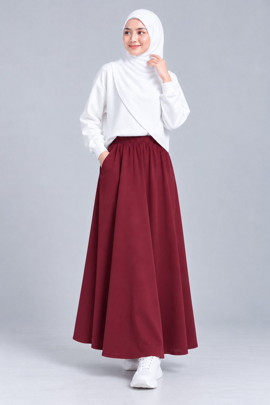 Raffida Serena BriskWalk Skirt In Maroon