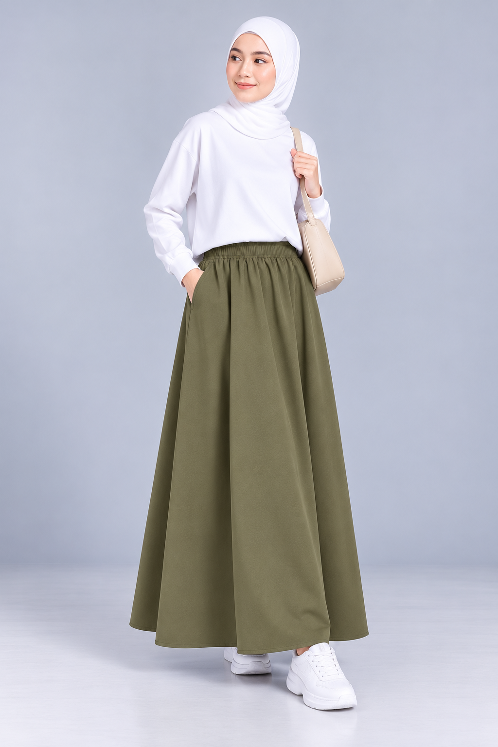 Raffida Serena BriskWalk Skirt In Olive