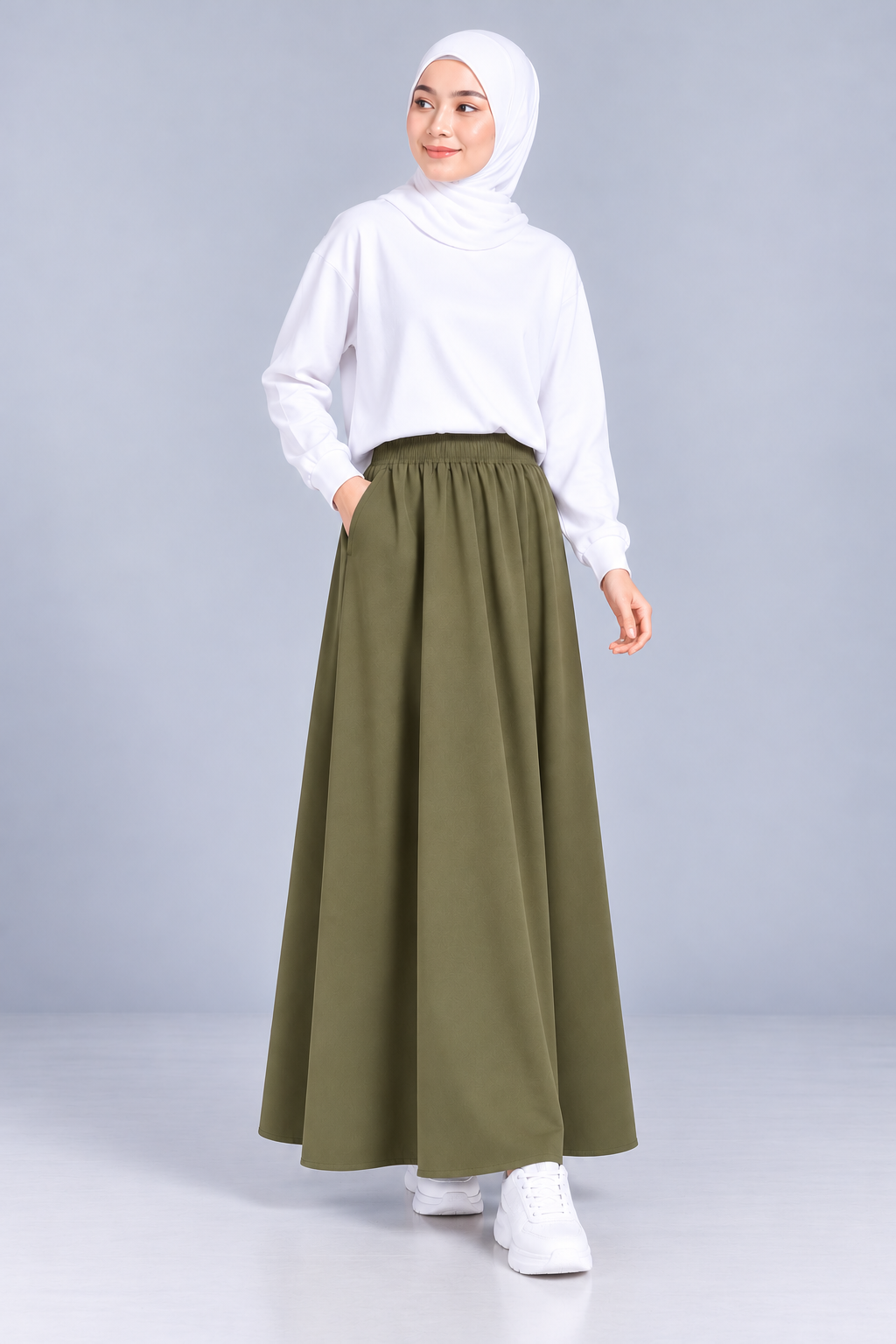 Raffida Serena BriskWalk Skirt In Olive