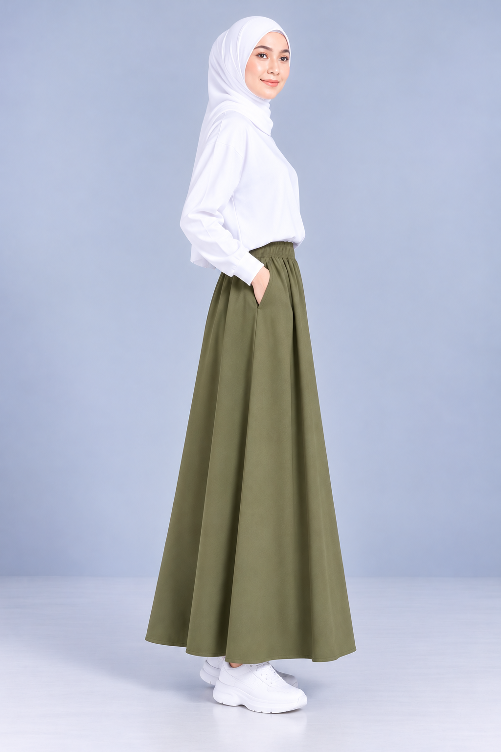 Raffida Serena BriskWalk Skirt In Olive