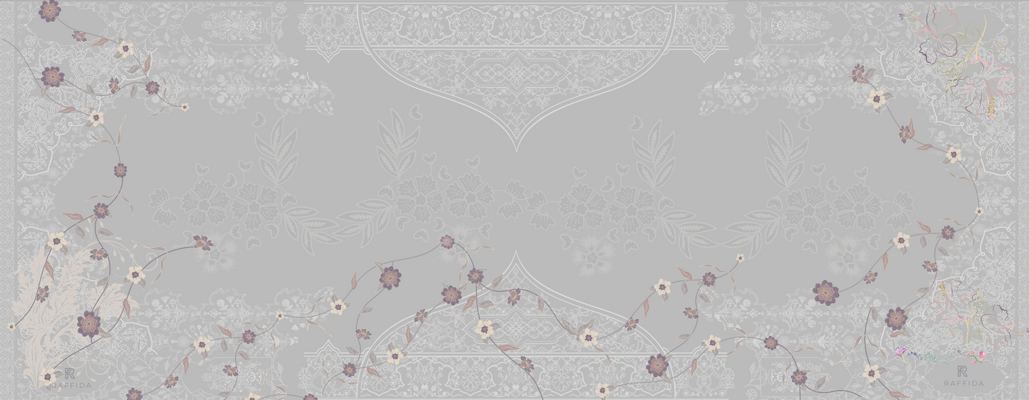 Raffida Purnama Shawl In Dusty Grey