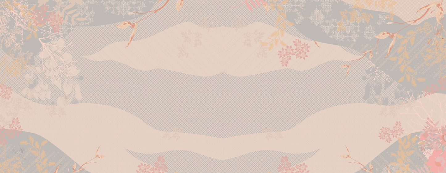 Raffida Cenderawasih Shawl In Peach Grey
